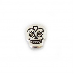 Sugar Skull - Silver Tone